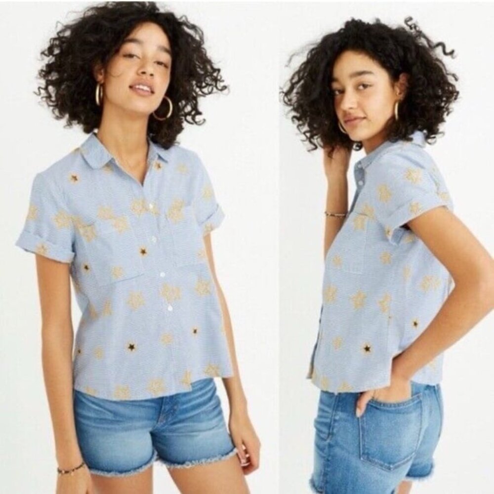 Madewell Star Embroidered Top